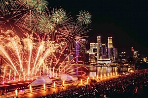 Star Island Marina Bay Singapore Countdown 2019 Spellbound Spectators